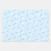 Coquette Pastel Blue Cute Wrapping Paper Geschenkpapier Set (Vorderseite)