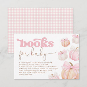 Coquette Pastell-Kürbis-Bücher für Baby Girl Begleitkarte