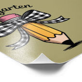 Coquette Pencil Bow Kindergarten Lehrerschule Fotodruck (Ecke)