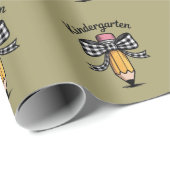 Coquette Pencil Bow Kindergarten Lehrerschule Geschenkpapier (Rolleneckpunkt)