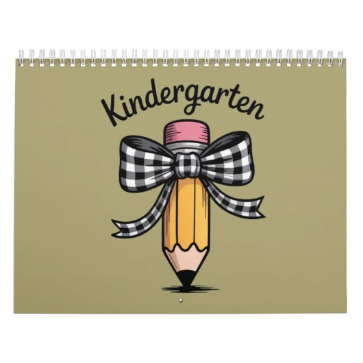 Coquette Pencil Bow Kindergarten Lehrerschule Kalender (Titelbild)