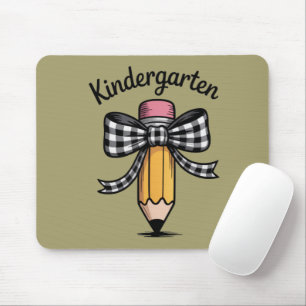 Coquette Pencil Bow Kindergarten Lehrerschule Mousepad