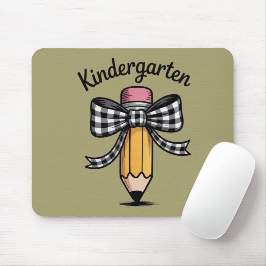Coquette Pencil Bow Kindergarten Lehrerschule Mousepad (Mit Mouse)