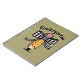 Coquette Pencil Bow Kindergarten Lehrerschule Notizblock (Linke Seite)