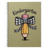 Coquette Pencil Bow Kindergarten Lehrerschule Notizblock (Vorderseite)