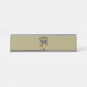 Coquette Pencil Bow Kindergarten Lehrerschule Schreibtischnamensplakette (Vorderseite )