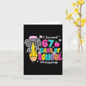 Coquette Pencil I Survived 67 Days Of School Princ Karte (Gelbe Blume)