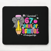 Coquette Pencil I Survived 67 Days Of School Princ Mousepad (Vorne)