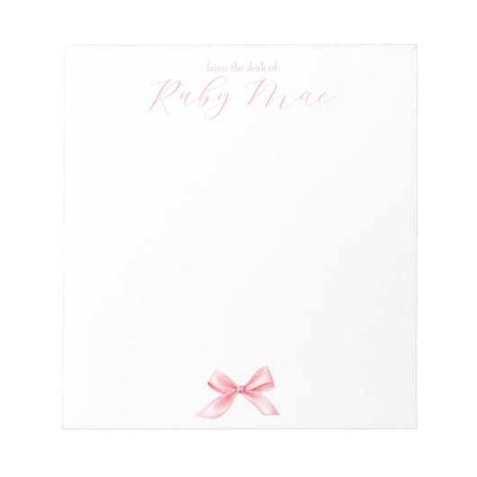 Coquette Personalisiert Notepad Notizblock (Vorderseite)