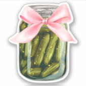 Coquette Pickle Pink Bow Aufkleber (Vorderseite)