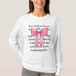 Coquette Pink Bible Verse Cross Sweatshirt T-Shirt