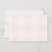 Coquette Pink Bow Abschluss RSVP Karte (Rückseite)