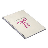 Coquette Pink Bow Aesthetic Notebook - Be A Good G Notizblock (Rechte Seite)