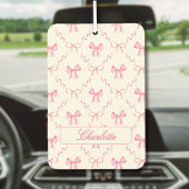 Coquette Pink Bow Air Freshener Autolufterfrischer