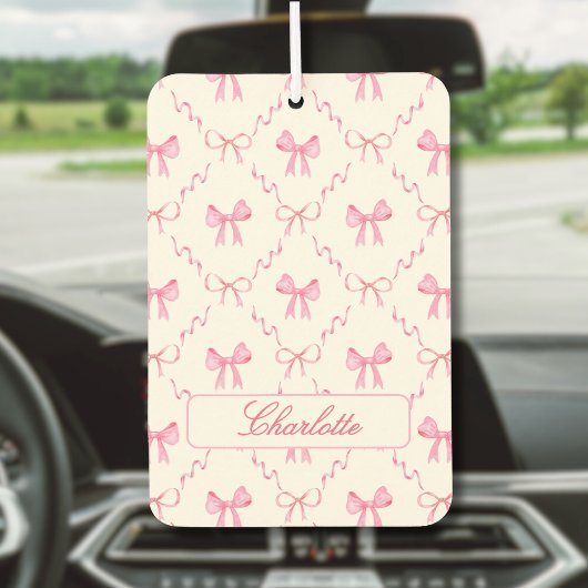 Coquette Pink Bow Air Freshener Autolufterfrischer