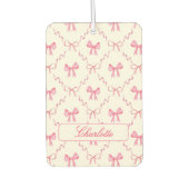 Coquette Pink Bow Air Freshener Autolufterfrischer (Vorderseite)