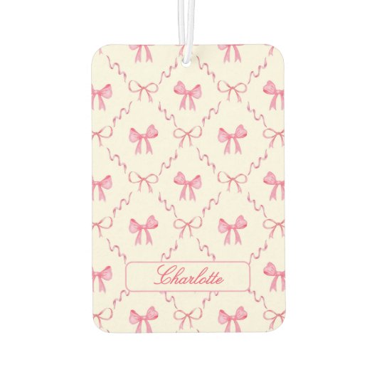 Coquette Pink Bow Air Freshener Autolufterfrischer (Rückseite)