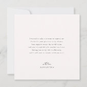 Coquette Pink Bow Baby Dusche Danke Karte (Rückseite)