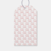 Coquette Pink Bow Baby Girl Vielen Dank Geschenkanhänger (Rückseite)