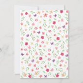 Coquette Pink Bow Babydusche Einladung (Rückseite)