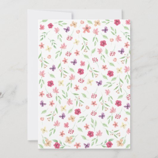 Coquette Pink Bow Babydusche Einladung (Rückseite)