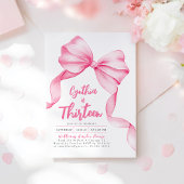 Coquette Pink Bow Birthday Einladung