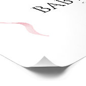 Coquette Pink Bow Blumenblütendusche Begrüßungszei Fotodruck (Ecke)