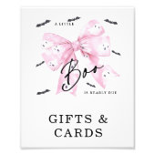 Coquette Pink Bow Boo Babydusche Schild (Vorne)