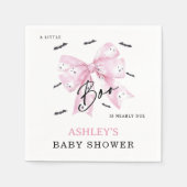 Coquette Pink Bow Boo Babydusche Serviette (Vorderseite)