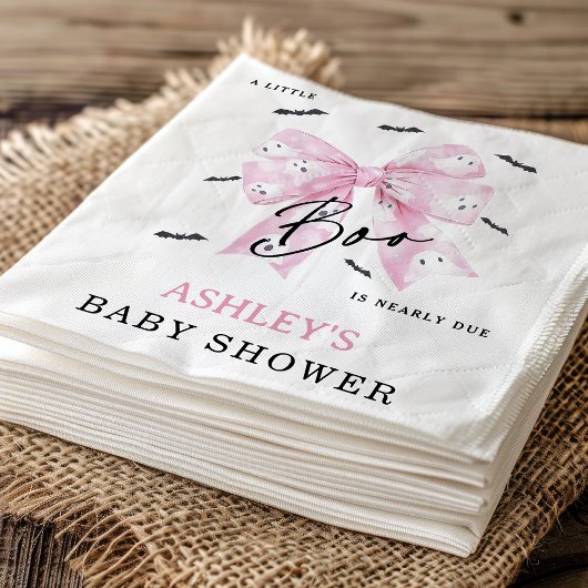 Coquette Pink Bow Boo Babydusche Serviette