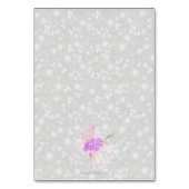 Coquette Pink bow Bouquet Table Assignment Tischnummer (Rückseite)