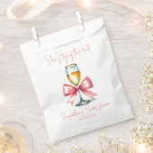 Coquette Pink Bow Brautparty Geschenktütchen (Ausgeschnitten)