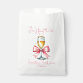 Coquette Pink Bow Brautparty Geschenktütchen (Vorderseite)