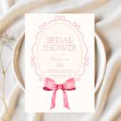 Coquette Pink Bow Brautparty Girly Einladung