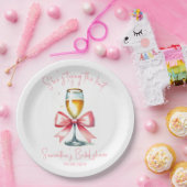 Coquette Pink Bow Brautparty Pappteller (Party)