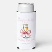 Coquette Pink Bow Brautparty Selters Dosenkühler (Seltzer Vorderseite)