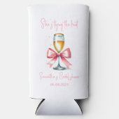 Coquette Pink Bow Brautparty Selters Dosenkühler (Vorderseite)