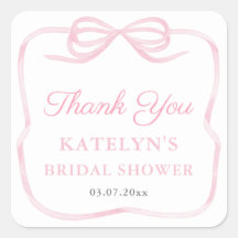 Coquette Pink Bow Brautparty Vielen Dank