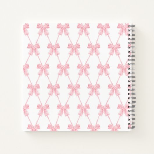 Coquette Pink Bow Bridesmaid Notizblock (Rückseite)