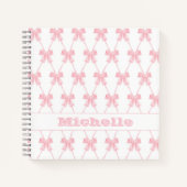 Coquette Pink Bow Bridesmaid Notizblock (Vorderseite)