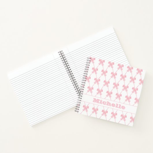 Coquette Pink Bow Bridesmaid Notizblock (Innenseite)