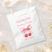 Coquette Pink Bow Cherry Junggeselinnen-Abschied Geschenktütchen (Ausgeschnitten)