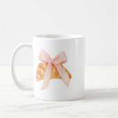 Coquette Pink Bow Croissant Niedlich Backbäcker Ve Kaffeetasse (Links)