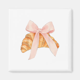 Coquette Pink Bow Croissant Niedlich Backbäcker Ve Magnet