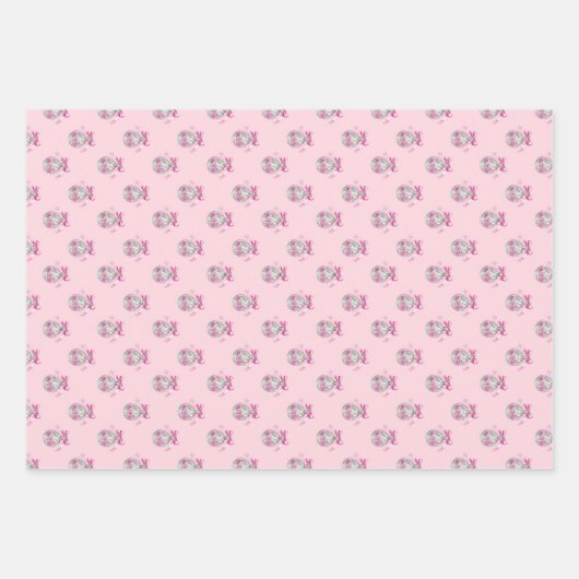 Coquette Pink Bow Disco Geschenkpapier Set (Vorderseite)