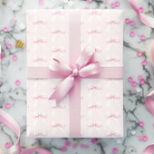 Coquette Pink Bow Erster Geburtstag Geschenkpapier
