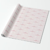 Coquette Pink Bow Erster Geburtstag Geschenkpapier (Ungerollt)