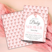 Coquette Pink Bow Es ist eine Girl Baby Dusche Einladung