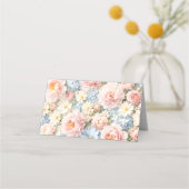 Coquette Pink Bow Floral  Platzkarte (Rückseite)