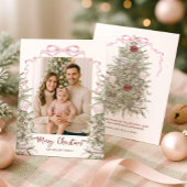 Coquette Pink Bow Foto Weihnachten